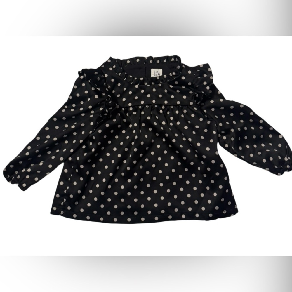 GAP Baby Girl Polka Dot Blouse 12-18 Months Like New